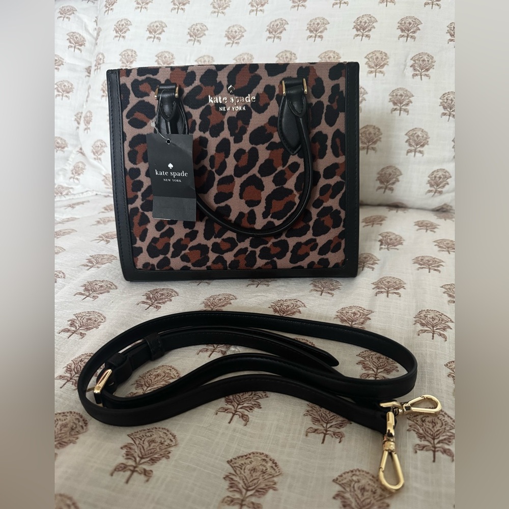 Kate Spade Ellie Spotted Leopard Canvas Small Tote bag